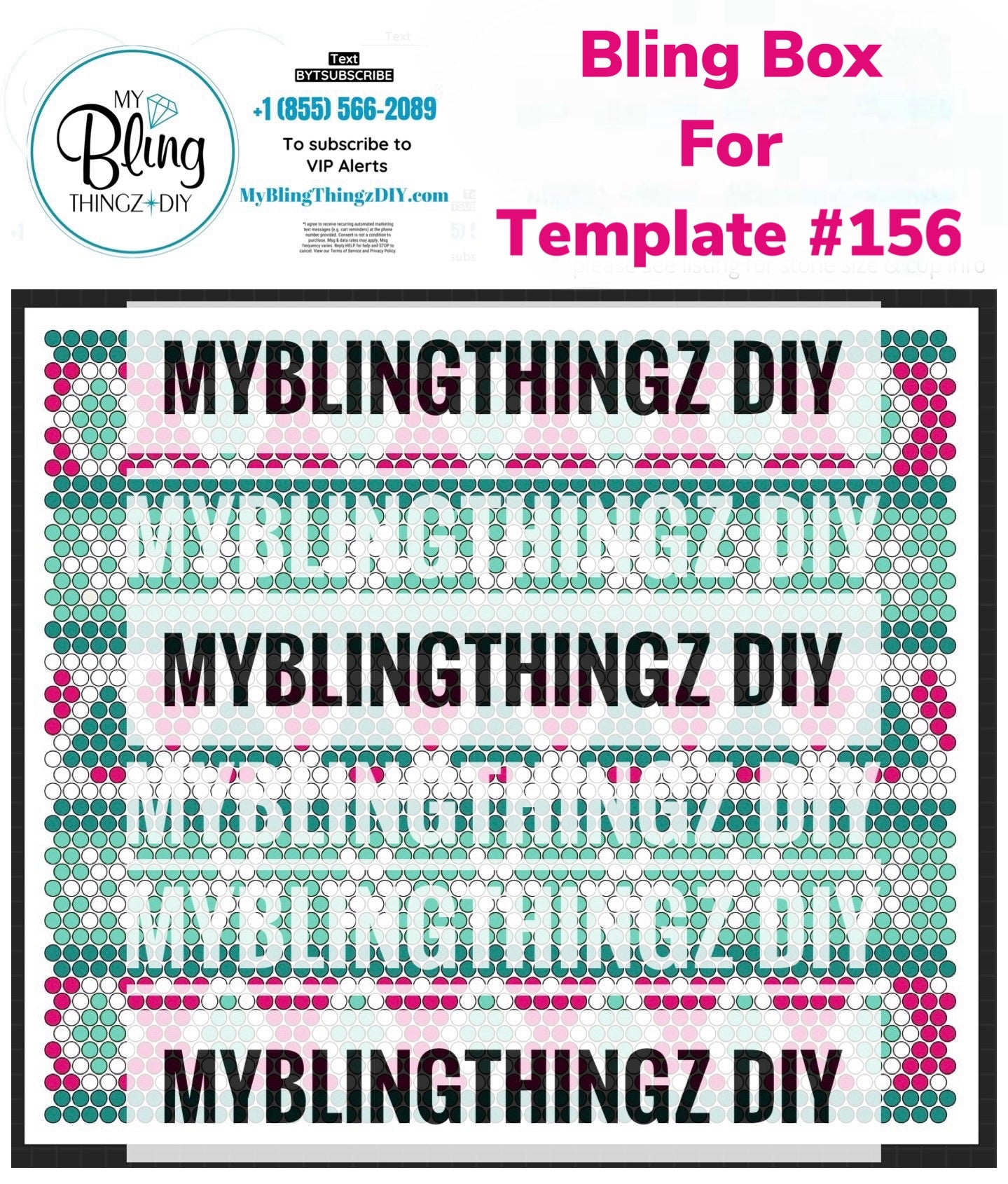 Tumbler Template Bling Box - #156