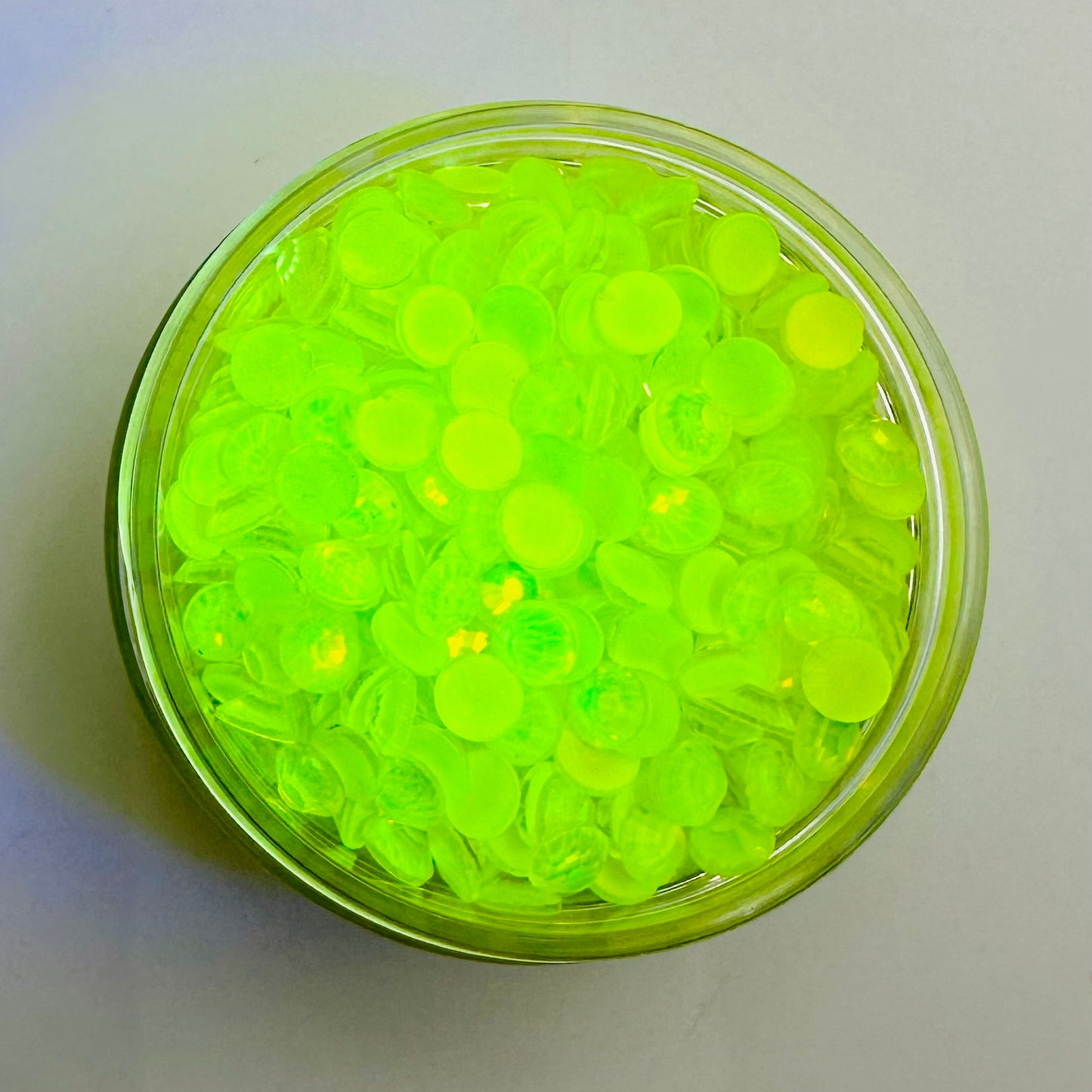 Citrine Neon Opal Round Glass Flatback Crystals