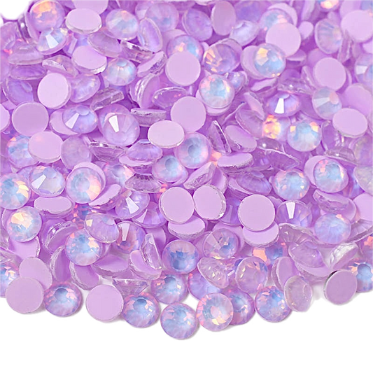 Mocha Light Amethyst Opal Glass Crystals
