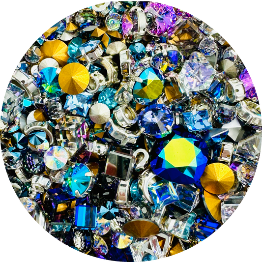 December Mystery Box (Blues & Purples) - Heather’s Austrian Stash Bling Mix by MyBlingThingz DIY