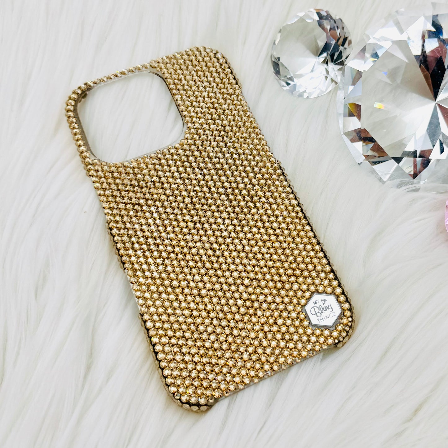 Luxury Bling Phone Case for iPhone - Golden Shadow 3mm SS12 - Made with Swarovski Crystals