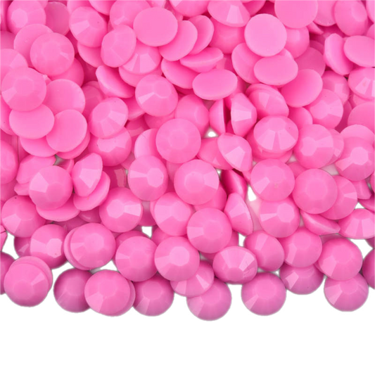Macaroon Rose Resin Jelly Round Flat Back Rhinestones