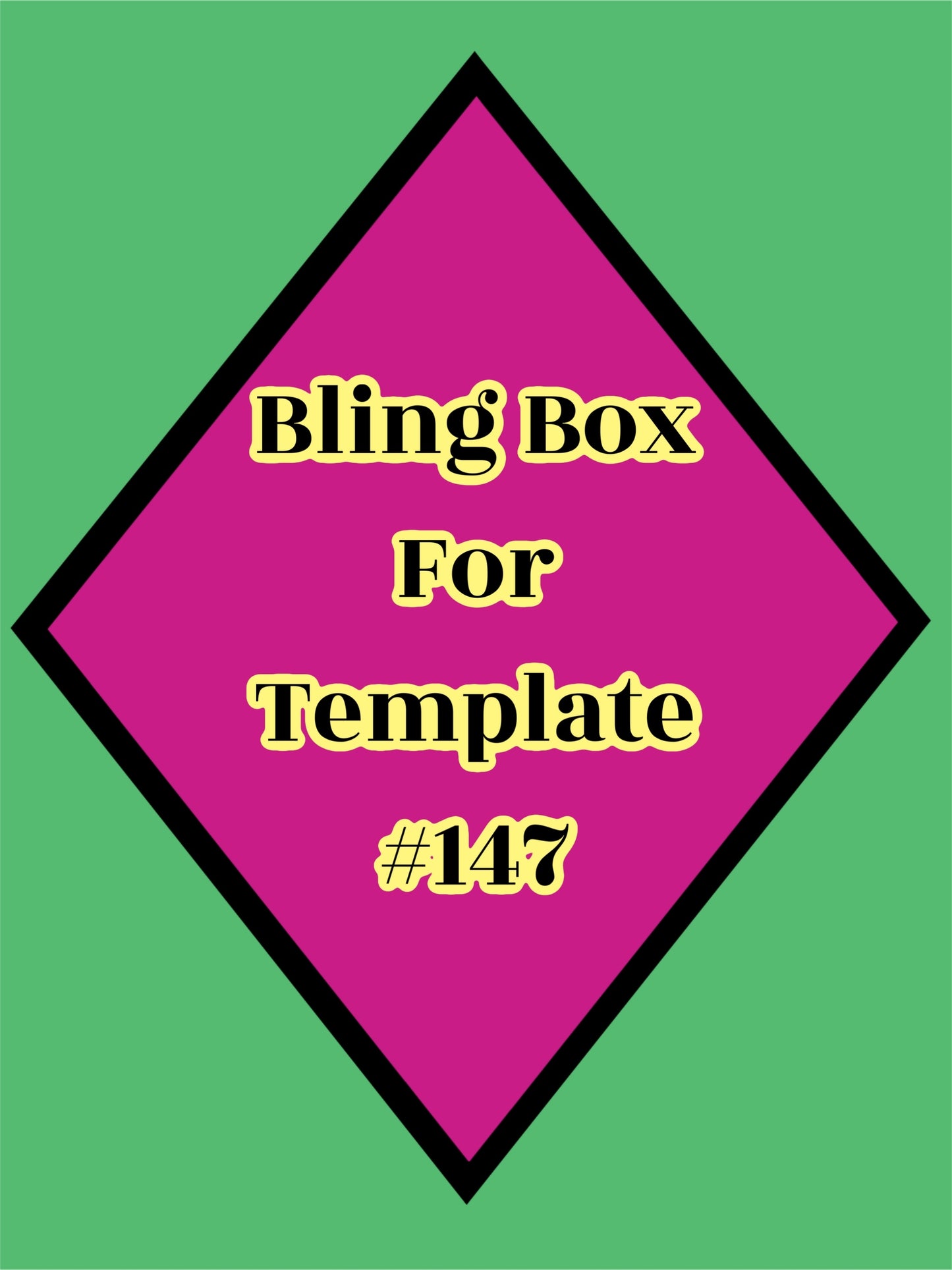 Tumbler Template Bling Box - #147