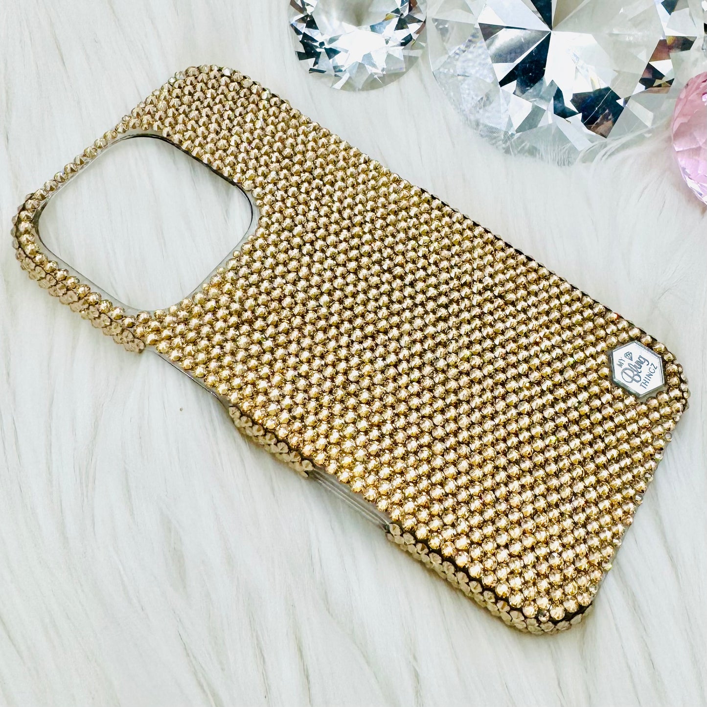 Luxury Bling Phone Case for iPhone - Golden Shadow 3mm SS12 - Made with Swarovski Crystals