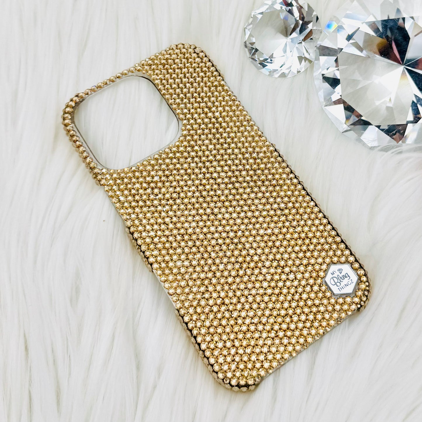 Luxury Bling Phone Case for iPhone - Golden Shadow 3mm SS12 - Made with Swarovski Crystals