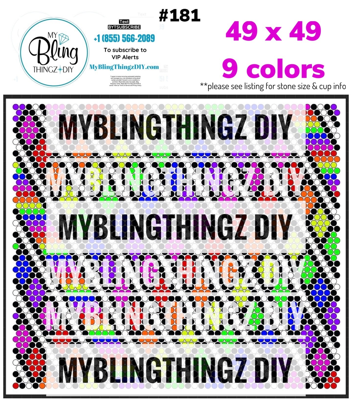 FREE Rhinestone Template No. 181