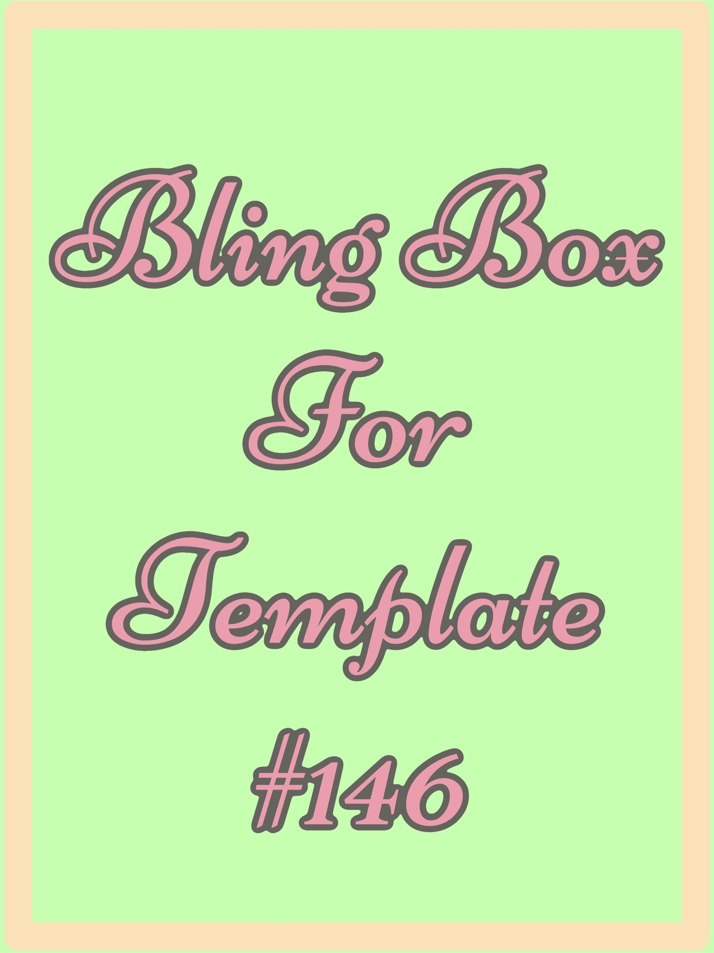 Tumbler Template Bling Box - #146