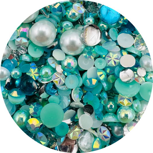 Snowflake Pearl & Resin Bling Mix by MyBlingThingz DIY