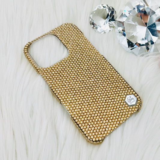 Luxury Bling Phone Case for iPhone, Golden Shadow, Made with Swarovski Crystals