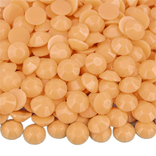 Macaroon Orange Resin Jelly Round Flat Back Rhinestones