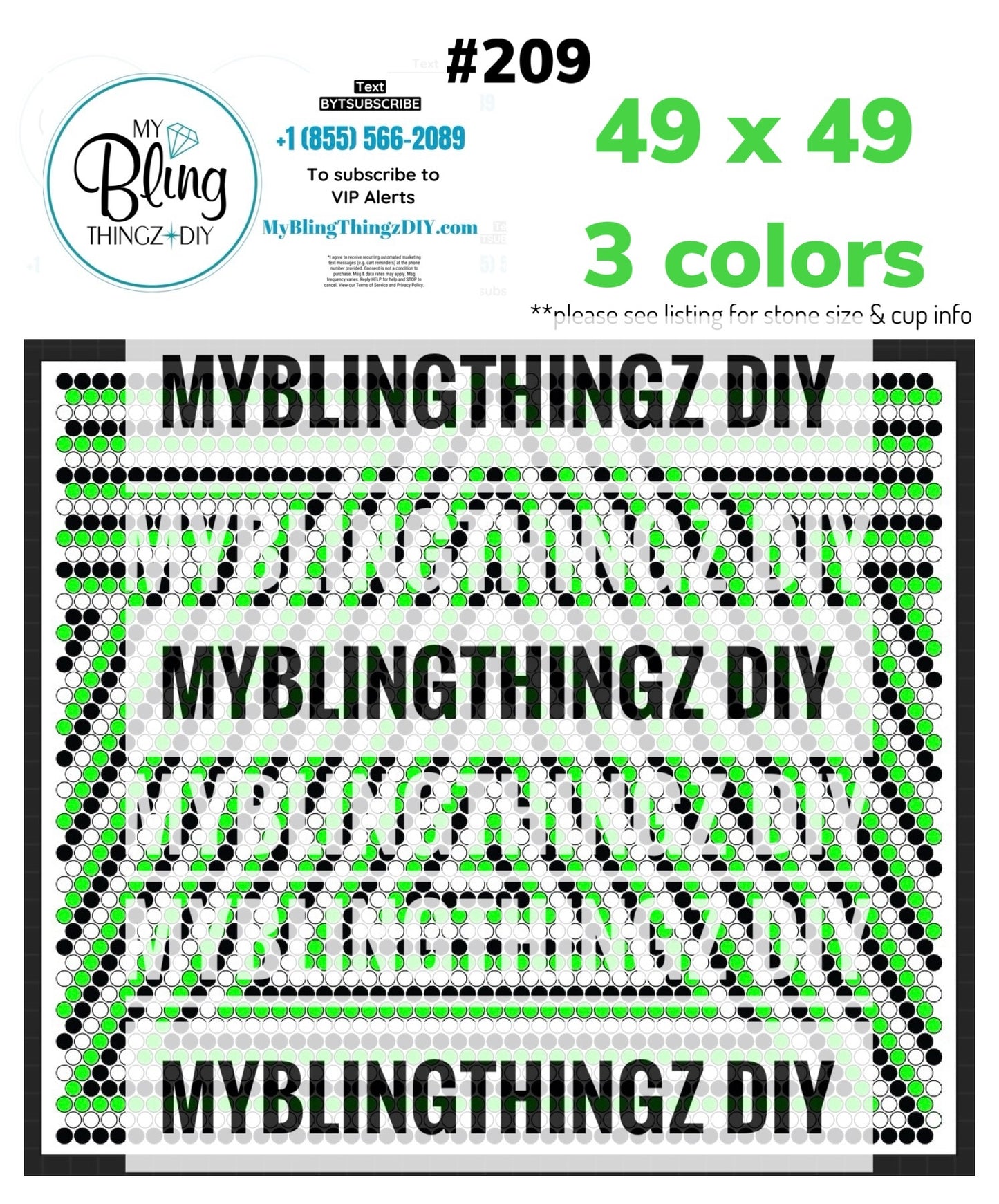 FREE Rhinestone Template No. 209