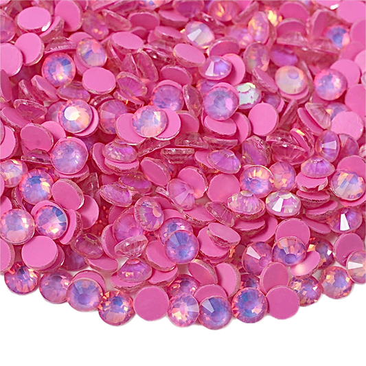 Mocha Dark Rose Opal Glass Crystals