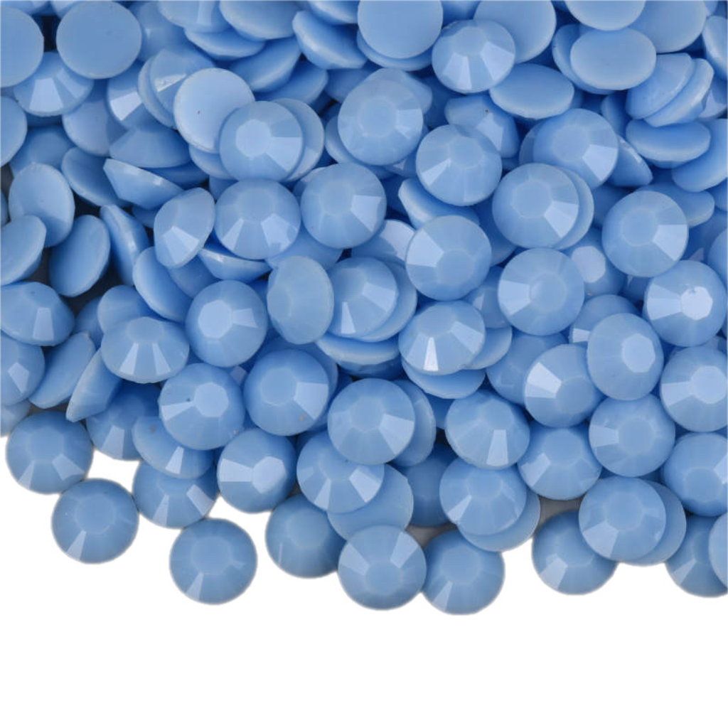 Macaroon Baby Blue Resin Jelly Round Flat Back Rhinestones  in