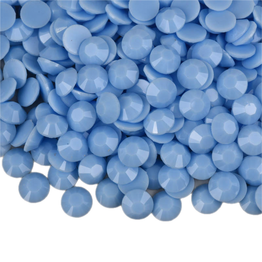 Macaroon Baby Blue Resin Jelly Round Flat Back Rhinestones  in