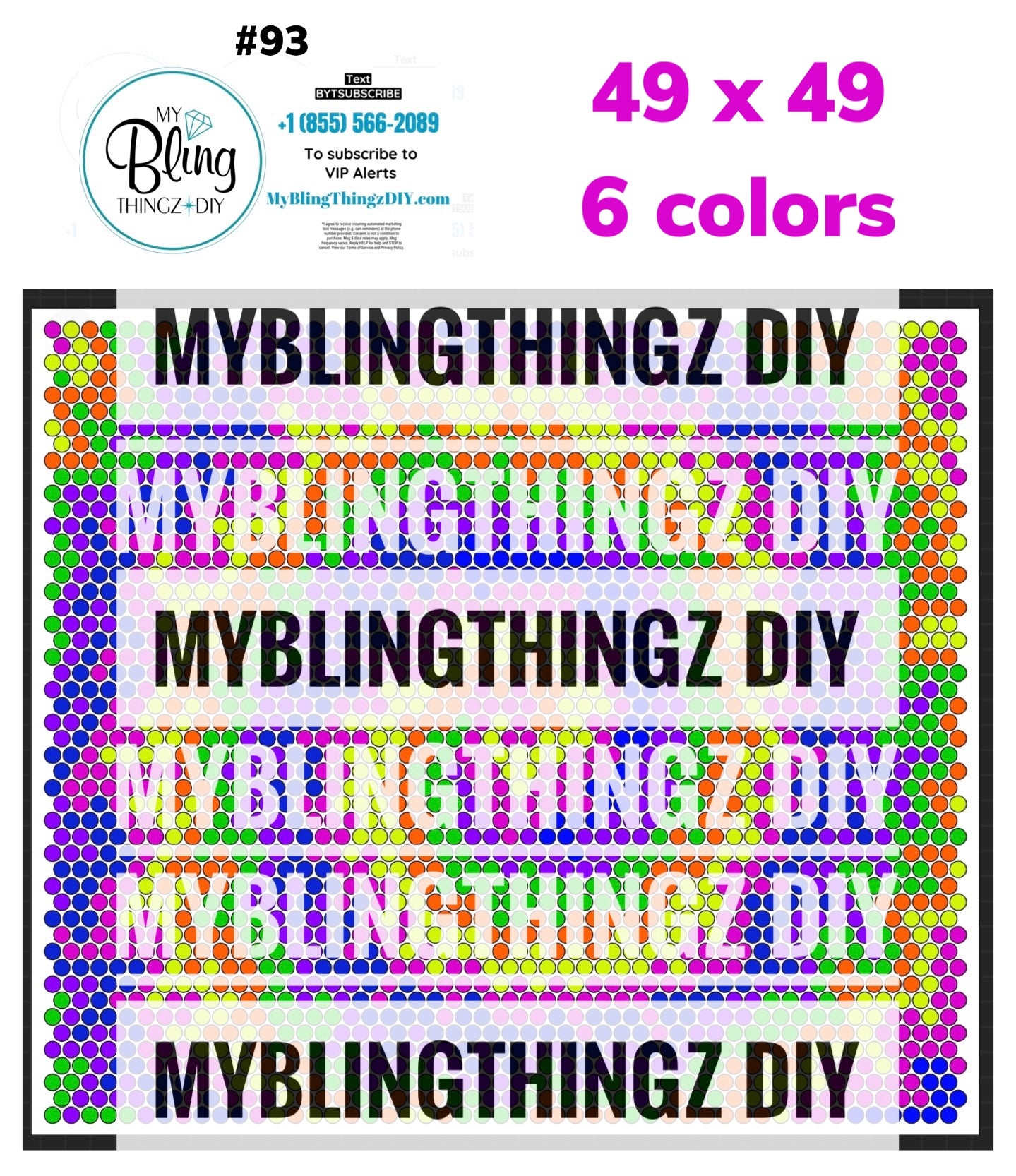 Tumbler Template Bling Box - #93 - NEON RESIN