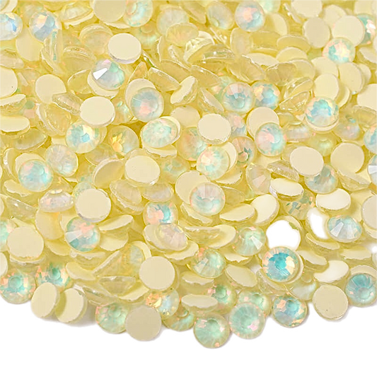 Mocha Yellow Opal Glass Crystals