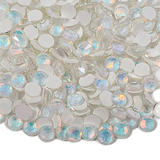 Mocha White Opal Glass Crystals
