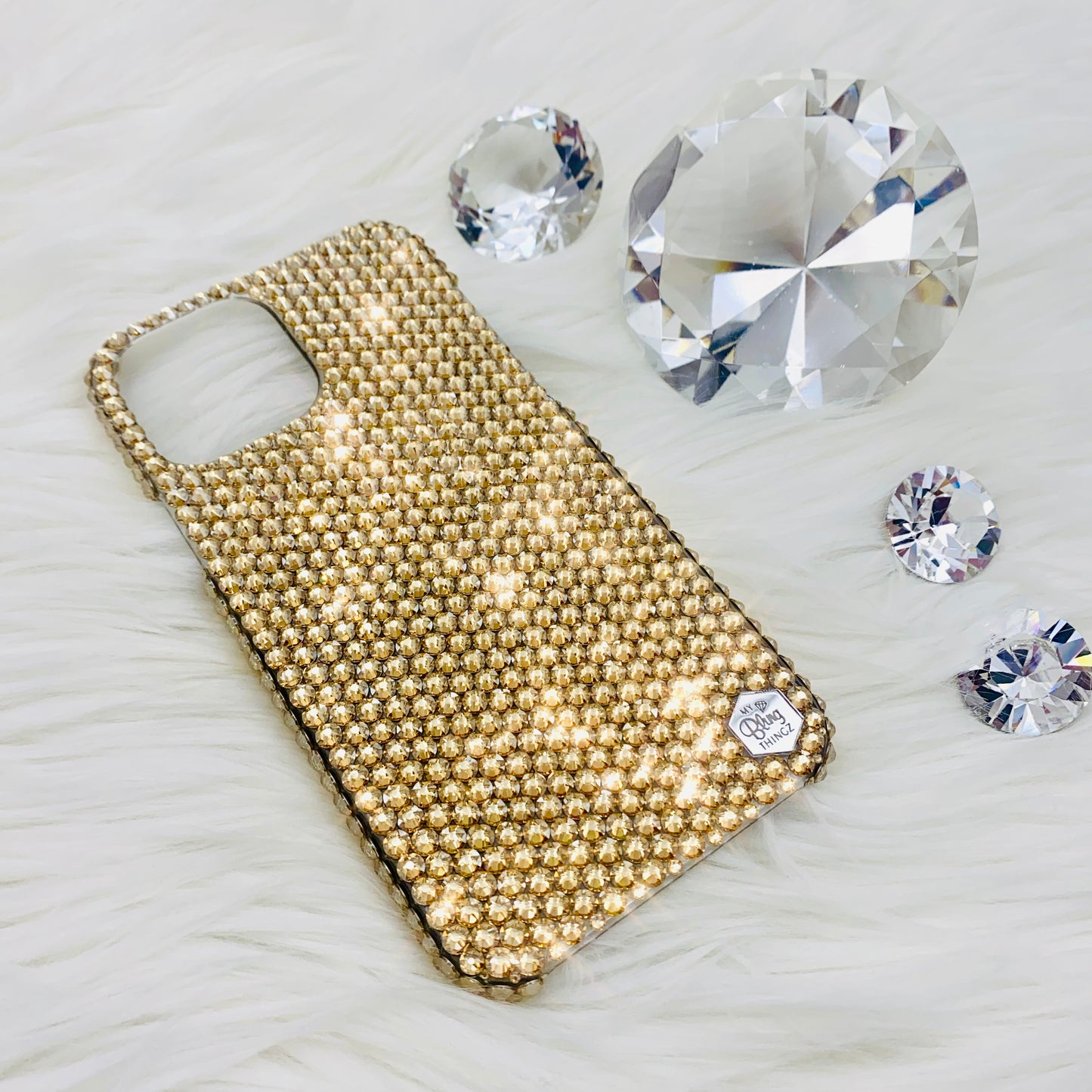 Luxury Bling Phone Case for iPhone - Golden Shadow - Made with Swarovski Crystals