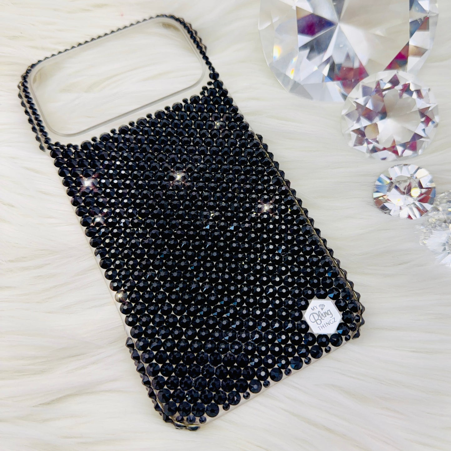 Luxury Bling Phone Case for iPhone - Jet Black - Made with Swarovski Crystals
