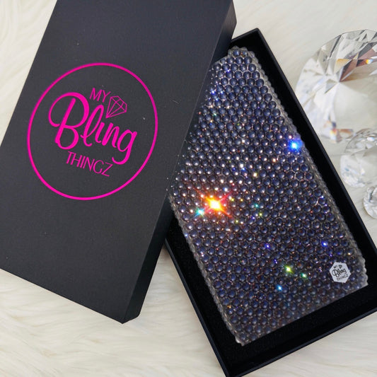 Luxury Bling Phone Case for iPhone, Black Diaond, Made with Swarovski Crystals