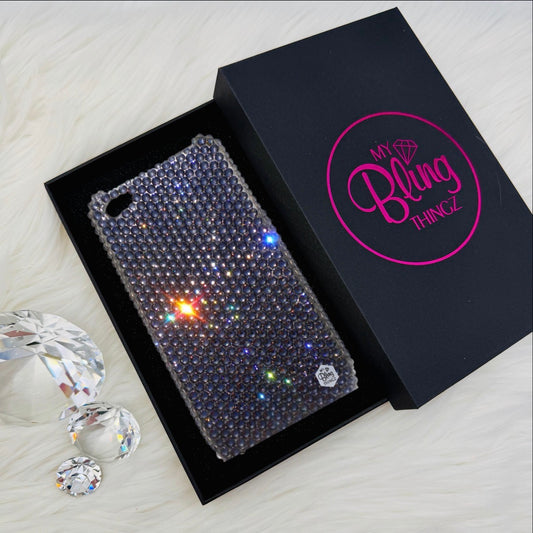 Luxe Bling Phone Case for iPhone - Black Diamond- Premium Glass Rhinestones