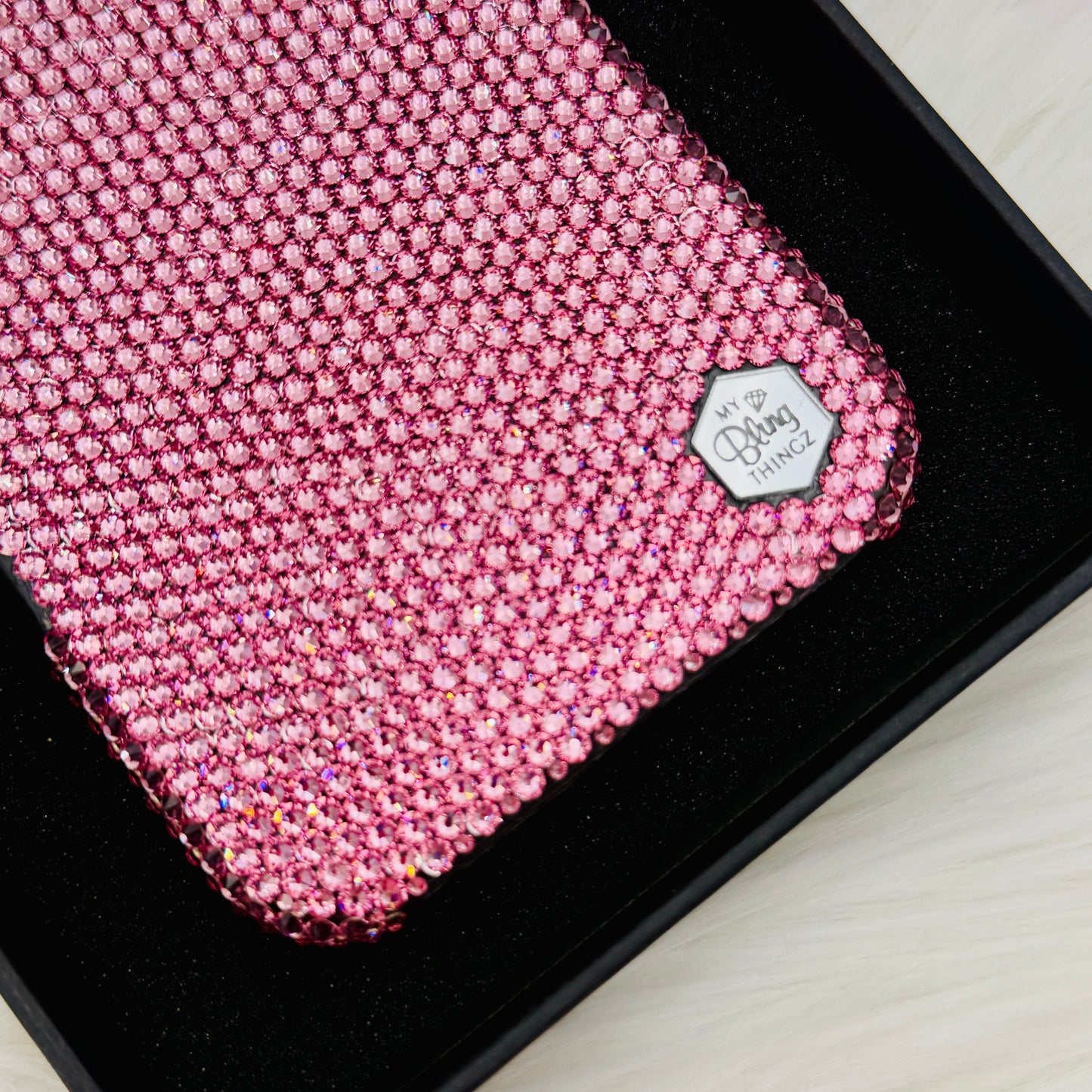 Luxury Bling Phone Case for iPhone - Light Rose 3mm SS12 - Made with Swarovski Crystals