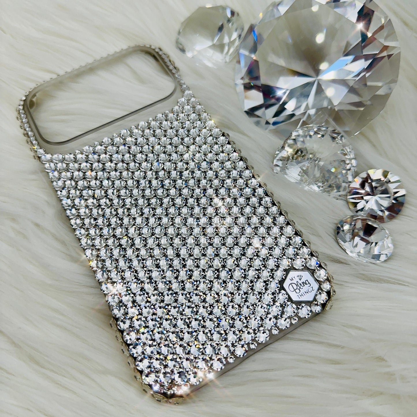 Luxury Bling Phone Case for iPhone, Crystal Clear, Made with premium glass rhinestones
