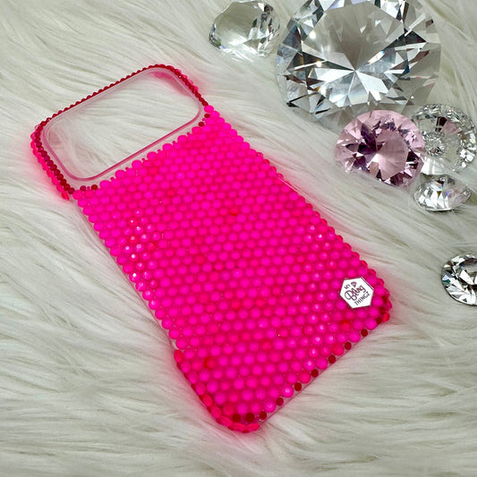 Luxe Bling Phone Case for iPhone - Neon Pink - Premium Glass Rhinestones