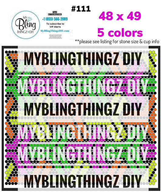 FREE Rhinestone Template No. 111