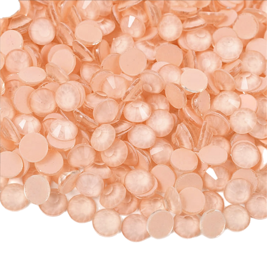 Mocha Pure Light Peach Glass Crystals