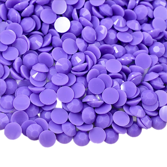 Solid Light Amethyst Resin Jelly Round Flat Back Rhinestones