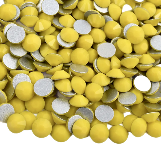 Chalk Yellow Glass Crystals