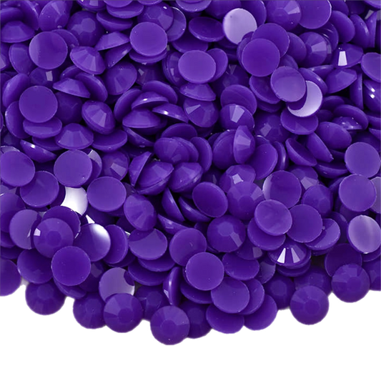 Solid Amethyst Resin Jelly Round Flat Back Rhinestones