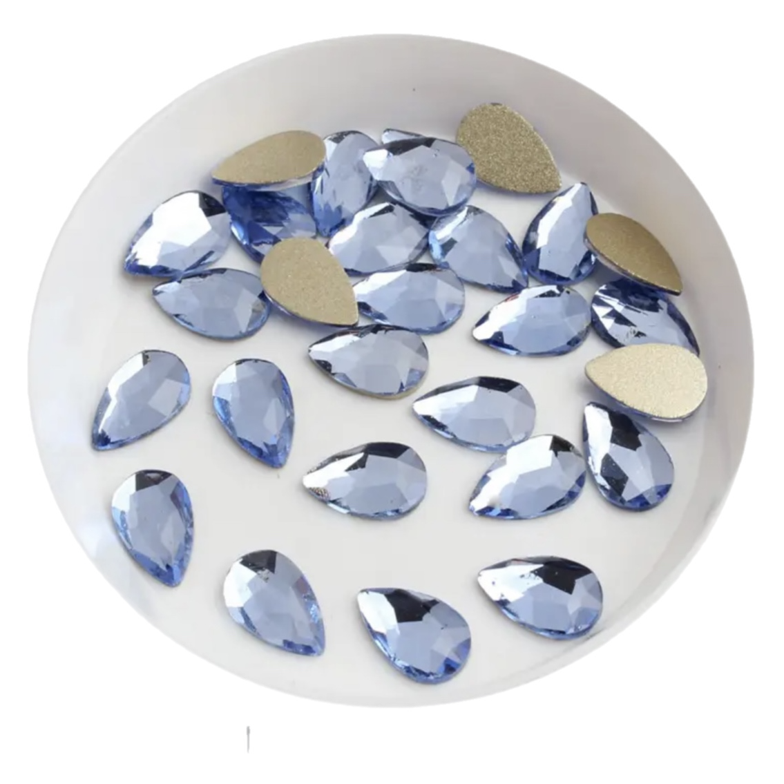 Glass Teardrops 7x10mm Flatbacks