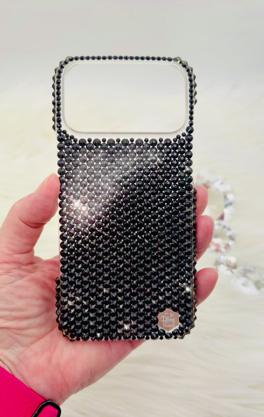 Luxury Bling Phone Case for iPhone - Jet Black - Made with Swarovski Crystals