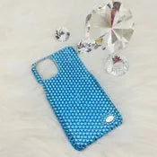 Luxury Bling Phone Case for iPhone, Aqua, Made with premium glass rhinestones
