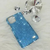Luxury Bling Phone Case for iPhone, Aqua, Made with Swarovski Crystals
