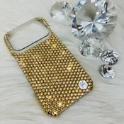 Luxury Bling Phone Case for iPhone, Golden Shadow Made with Swarovski Crystals