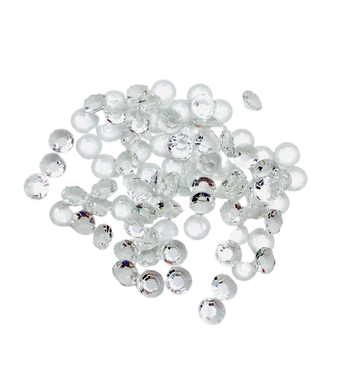 TRANSPARENT Resin / Jelly Round Flat Back Rhinestones  - Rock Candy