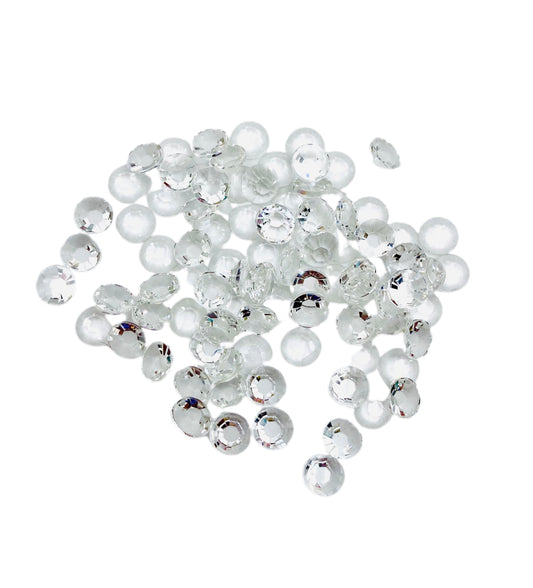 TRANSPARENT Resin / Jelly Round Flat Back Rhinestones  - Rock Candy
