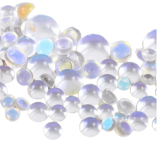 Moon Shade Happy Mermaid Tears Round Glass Flatback Crystals
