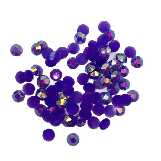 Jelly Amethyst AB Round Flat Back Rhinestones